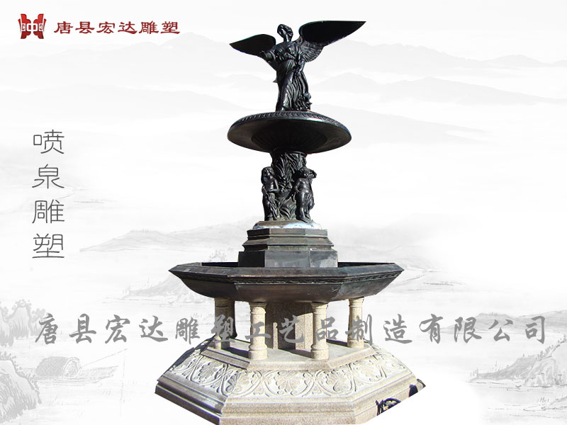西方人物喷泉雕塑
